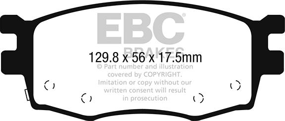 EBC Brakes DP22282 - Bremžu uzliku kompl., Disku bremzes www.autospares.lv