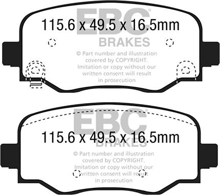 EBC Brakes DP22237 - Bremžu uzliku kompl., Disku bremzes www.autospares.lv