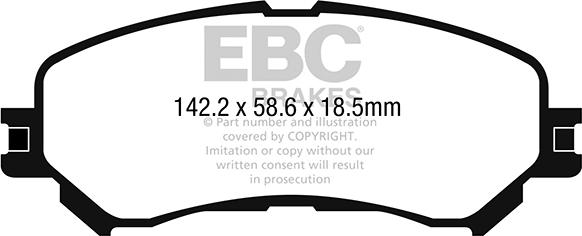 EBC Brakes DP22272 - Bremžu uzliku kompl., Disku bremzes www.autospares.lv