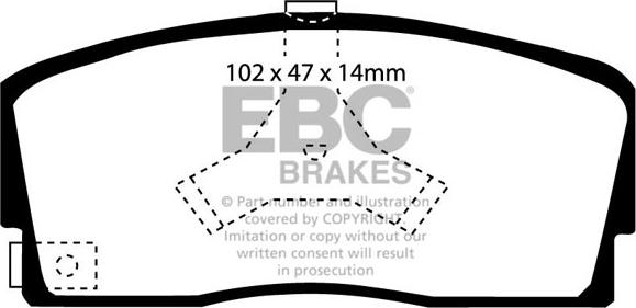 EBC Brakes DP2765 - Bremžu uzliku kompl., Disku bremzes www.autospares.lv