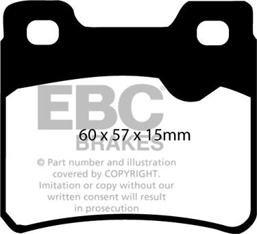 EBC Brakes DP2761 - Тормозные колодки, дисковые, комплект www.autospares.lv