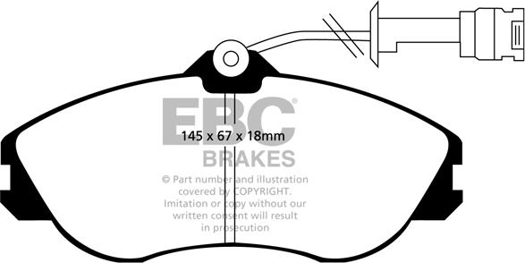 EBC Brakes DP2711 - Bremžu uzliku kompl., Disku bremzes www.autospares.lv