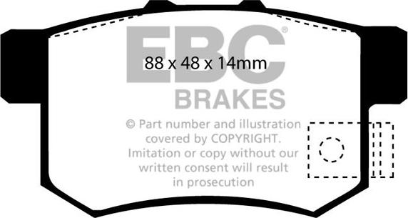 EBC Brakes DP2781/2 - Bremžu uzliku kompl., Disku bremzes autospares.lv