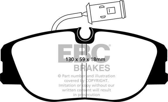 EBC Brakes DP2733/3 - Brake Pad Set, disc brake www.autospares.lv