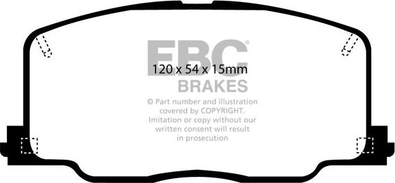 EBC Brakes DP2725 - Bremžu uzliku kompl., Disku bremzes www.autospares.lv