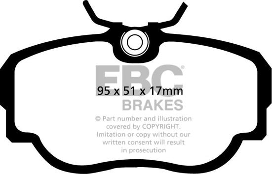 EBC Brakes DP2779 - Тормозные колодки, дисковые, комплект www.autospares.lv