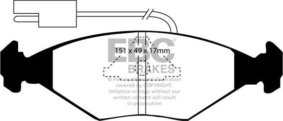 EBC Brakes DP704 - Bremžu uzliku kompl., Disku bremzes www.autospares.lv