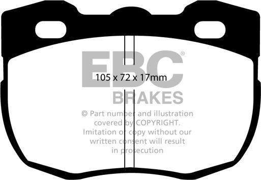 EBC Brakes DP713 - Bremžu uzliku kompl., Disku bremzes www.autospares.lv