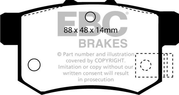 EBC Brakes DP781 - Bremžu uzliku kompl., Disku bremzes autospares.lv