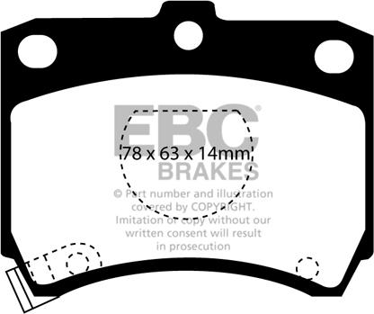 EBC Brakes DP737 - Bremžu uzliku kompl., Disku bremzes autospares.lv