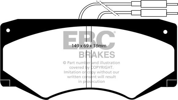 EBC Brakes DP720 - Bremžu uzliku kompl., Disku bremzes www.autospares.lv