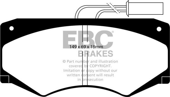 EBC Brakes DP721 - Bremžu uzliku kompl., Disku bremzes www.autospares.lv