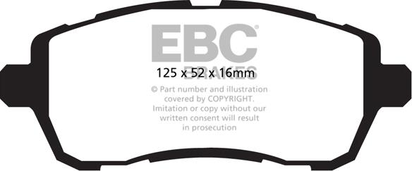 EBC Brakes DPX2002 - Bremžu uzliku kompl., Disku bremzes autospares.lv