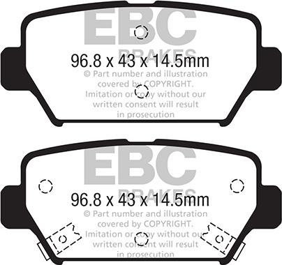 EBC Brakes DPX2369 - Bremžu uzliku kompl., Disku bremzes www.autospares.lv