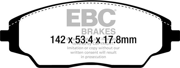 EBC Brakes DPX2294 - Bremžu uzliku kompl., Disku bremzes autospares.lv