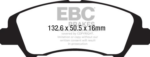 EBC Brakes DPX2218 - Bremžu uzliku kompl., Disku bremzes www.autospares.lv