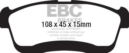 EBC Brakes DPX2238 - Bremžu uzliku kompl., Disku bremzes www.autospares.lv