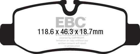 EBC Brakes DPX2224 - Bremžu uzliku kompl., Disku bremzes www.autospares.lv