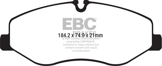 EBC Brakes DPX2223 - Bremžu uzliku kompl., Disku bremzes www.autospares.lv