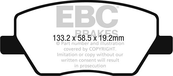 EBC Brakes DPX2276 - Bremžu uzliku kompl., Disku bremzes www.autospares.lv