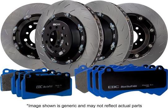 EBC Brakes P2DK007B - Bremžu komplekts, Disku bremzes www.autospares.lv