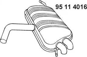 Eberspächer 95 11 4016 - Izplūdes gāzu trokšņa slāpētājs (pēdējais) www.autospares.lv