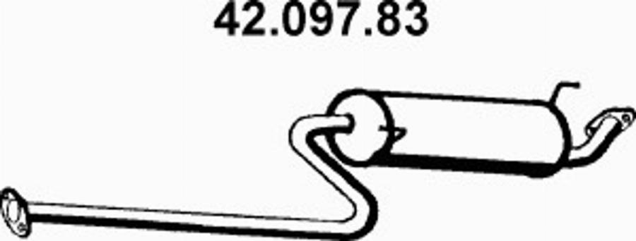 Eberspächer 42.097.83 - Izplūdes gāzu trokšņa slāpētājs (pēdējais) www.autospares.lv