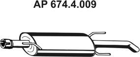 Eberspächer 674.4.009 - Izplūdes gāzu trokšņa slāpētājs (pēdējais) www.autospares.lv