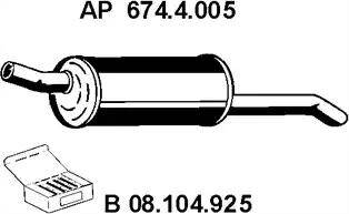 Eberspächer 674.4.005 - End Silencer www.autospares.lv