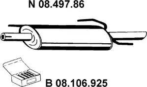 Eberspächer 08.497.86 - Izplūdes gāzu trokšņa slāpētājs (pēdējais) www.autospares.lv