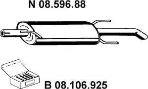 Eberspächer 08.596.88 - Izplūdes gāzu trokšņa slāpētājs (pēdējais) www.autospares.lv