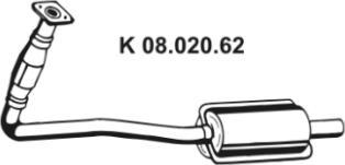 Eberspächer 08.020.62 - Katalizators autospares.lv