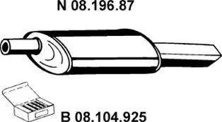 Eberspächer 08.196.87 - Izplūdes gāzu trokšņa slāpētājs (pēdējais) www.autospares.lv