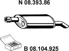 Eberspächer 08.393.86 - Izplūdes gāzu trokšņa slāpētājs (pēdējais) www.autospares.lv