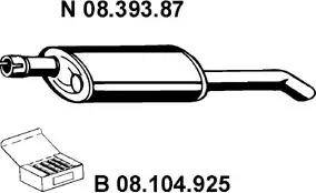 Eberspächer 08.393.87 - Izplūdes gāzu trokšņa slāpētājs (pēdējais) www.autospares.lv