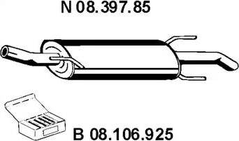 Eberspächer 08.397.85 - Izplūdes gāzu trokšņa slāpētājs (pēdējais) www.autospares.lv