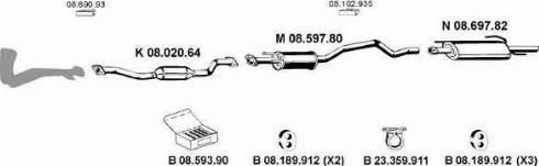 Eberspächer 082427 - Izplūdes gāzu sistēma www.autospares.lv