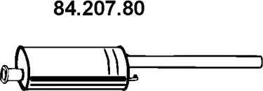 Eberspächer 84.207.80 - Vidējais izpl. gāzu trokšņa slāpētājs www.autospares.lv