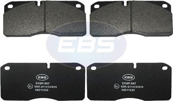 EBS EKBP.067 - Brake Pad Set, disc brake www.autospares.lv