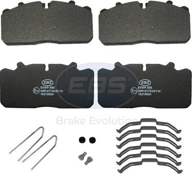 EBS EKBP.088 - Brake Pad Set, disc brake www.autospares.lv