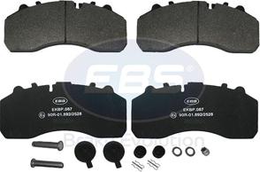 EBS EKBP087 - Brake Pad Set, disc brake www.autospares.lv