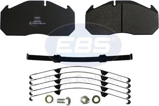 EBS EKBP.030 - Тормозные колодки, дисковые, комплект www.autospares.lv