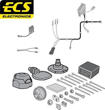 ECS AU037B1U - Electric Kit, towbar www.autospares.lv