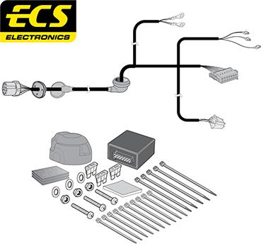 ECS MB09913U - Electric Kit, towbar www.autospares.lv