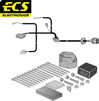 ECS MB08707U - Electric Kit, towbar www.autospares.lv