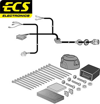 ECS MB08713U - Electric Kit, towbar www.autospares.lv