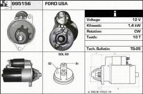 EDR 995156 - Starteris www.autospares.lv