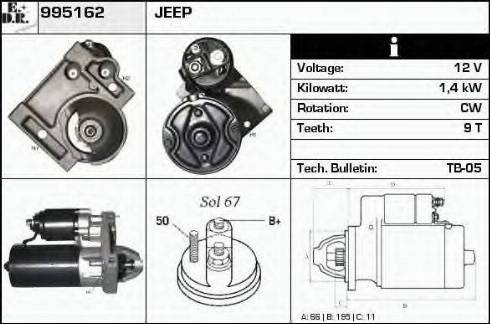 EDR 995162 - Starter www.autospares.lv