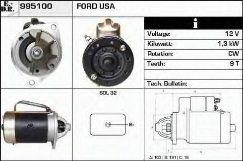 EDR 995100 - Starteris autospares.lv