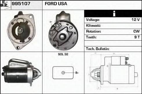 EDR 995107 - Starteris autospares.lv